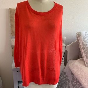 Anthropologie Privè Coral light Knit Top (H17)